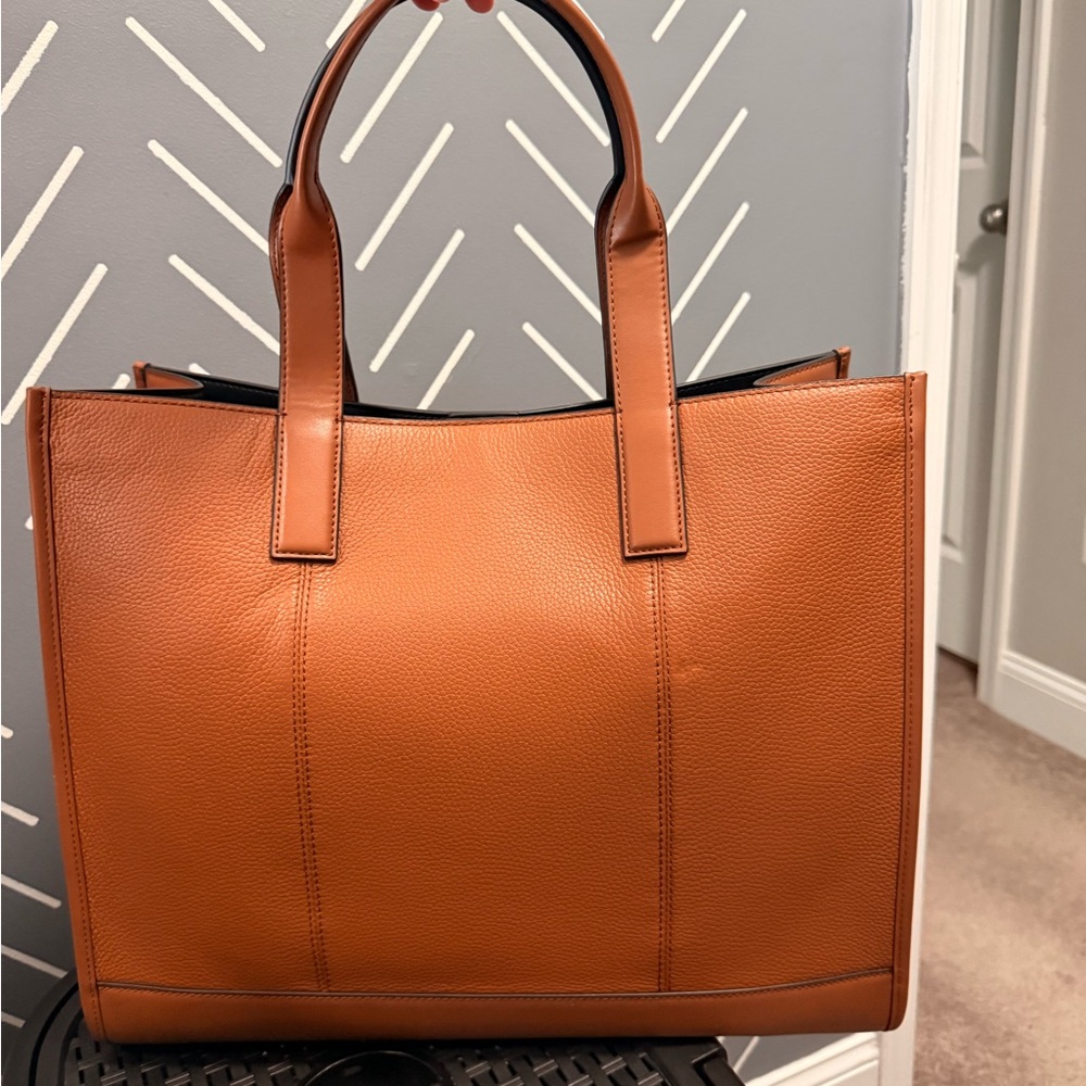 NWOT Michael Kors Brown Leather Tote - Picture 3 of 5